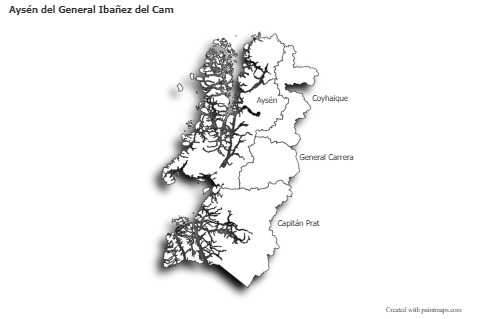 Sample Maps for Aysén del General Ibañez del Cam (black-white,shadowy)