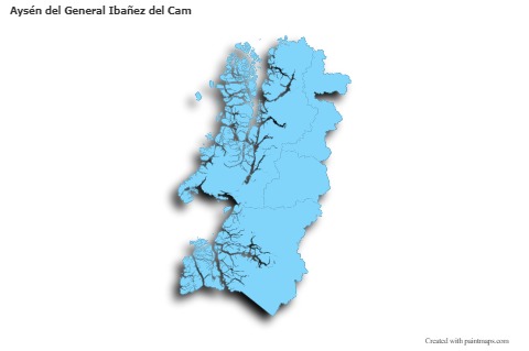 Sample Maps for Aysén del General Ibañez del Cam (blue,outline,shadowy)