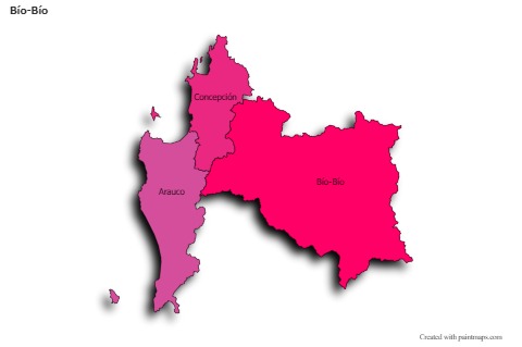 Sample Maps for Bío-Bío (colored,shadowy)