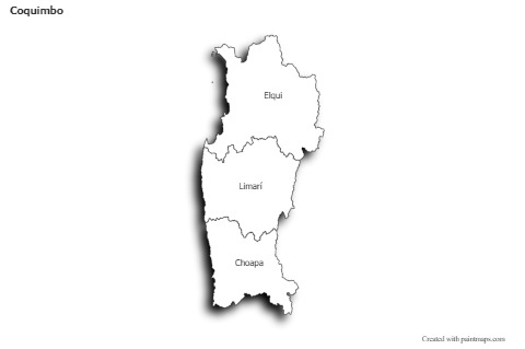 Sample Maps for Coquimbo (black-white,shadowy)