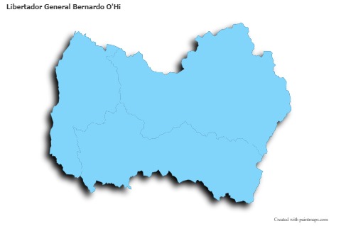 Contoh Peta untuk Libertador General Bernardo O'Hi (biru,garis luar,bayangan)