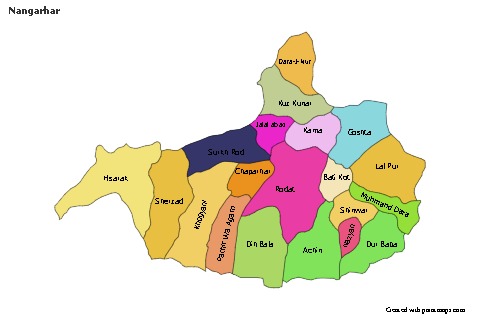 Contoh Peta untuk Nangarhar (berwarna)