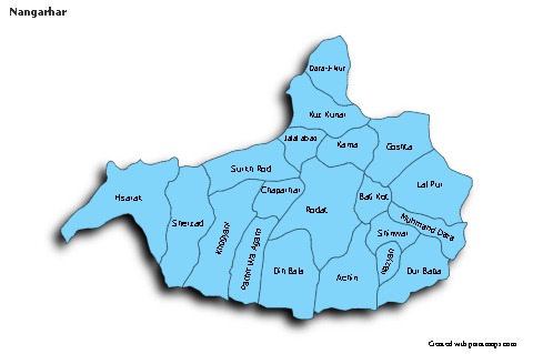 Contoh Peta untuk Nangarhar (biru,bayangan)