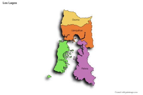 Sample Maps for Los Lagos (colored,shadowy)