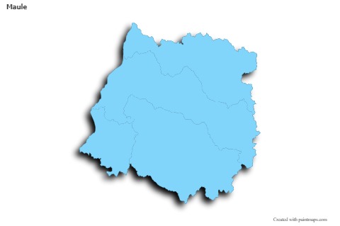 Sample Maps for Maule (blue,outline,shadowy)