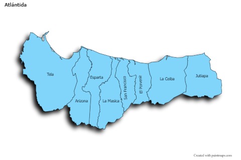 Sample Maps for Atlántida (blue,shadowy)