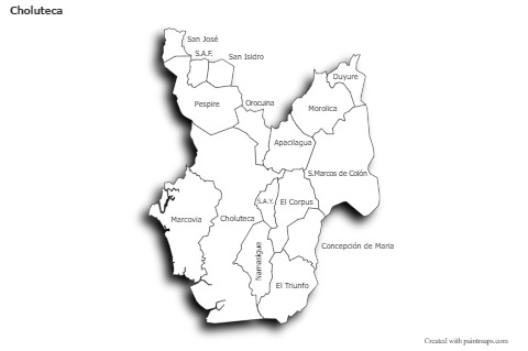 Sample Maps for Choluteca (black-white,shadowy)
