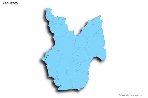 Sample Maps for Choluteca (blue,outline,shadowy)