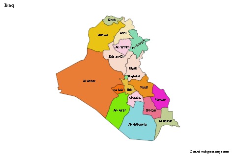 Irak için Örnek Haritalar (renkli)