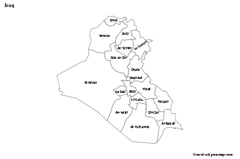 Irak için Örnek Haritalar (siyah-beyaz)
