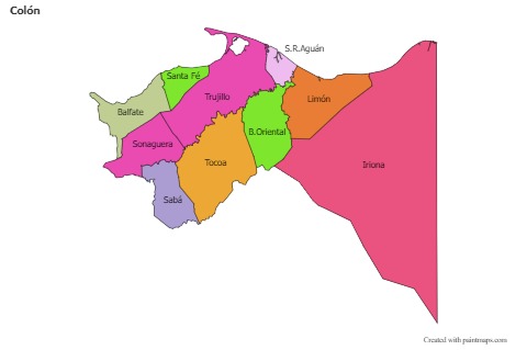 Mapas de muestra para Colón (coloreado)