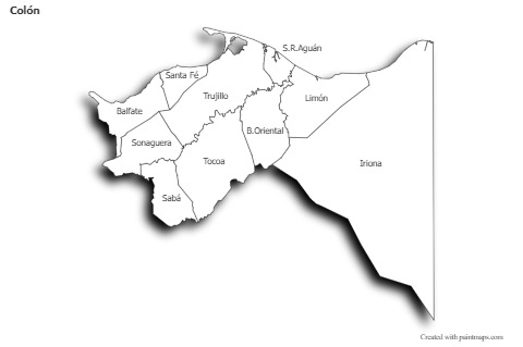 Mapas de muestra para Colón (blanco-negro,sombrío)