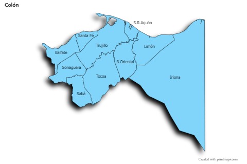 Mapas de muestra para Colón (azul,sombrío)