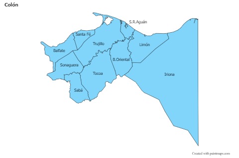 Mapas de muestra para Colón (azul)