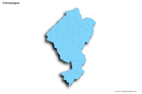 Comayagua için Örnek Haritalar (mavi,anahat,gölgeli)