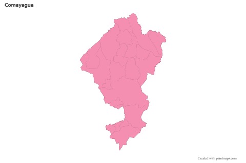 Comayagua için Örnek Haritalar (pembe,anahat)