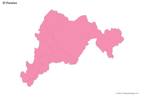 Contoh Peta untuk El Paraíso (merah jambu,garis besar)