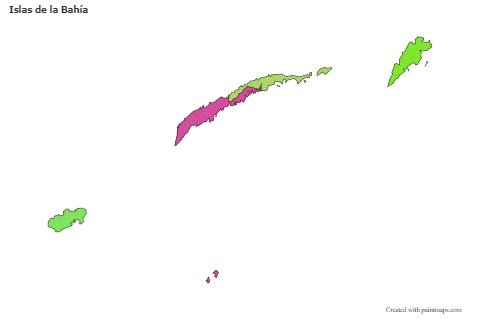 Sample Maps for Islas de la Bahía (colored)