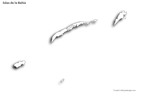 Sample Maps for Islas de la Bahía (black-white,shadowy)