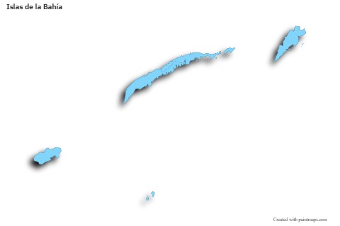 Sample Maps for Islas de la Bahía (blue,outline,shadowy)