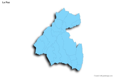 Sample Maps for La Paz (blue,outline,shadowy)