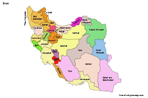 Sample Maps for Iran (colored)