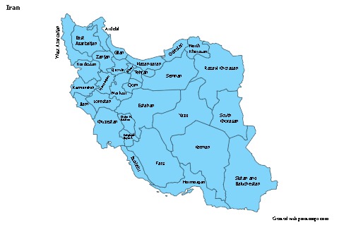 Sample Maps for Iran (blue)