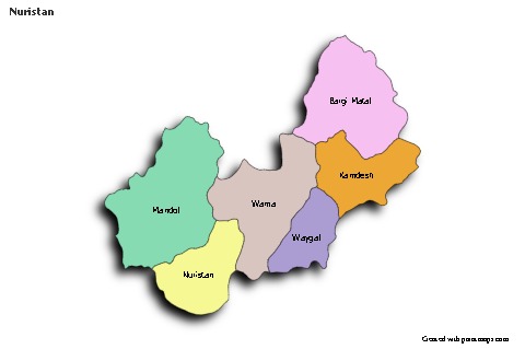 Sample Maps for Nuristan (colored,shadowy)