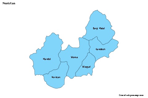 Sample Maps for Nuristan (blue)