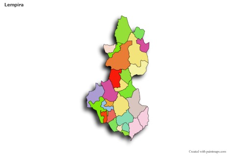 Mapas de muestra para Lempira (coloreado,sombrío)