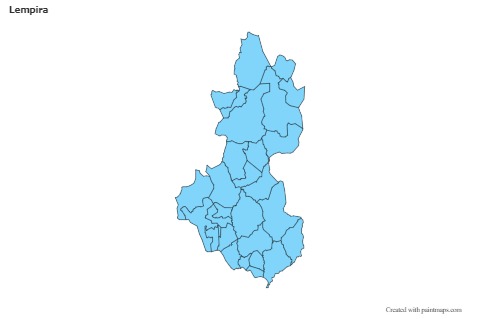 Mapas de muestra para Lempira (azul)