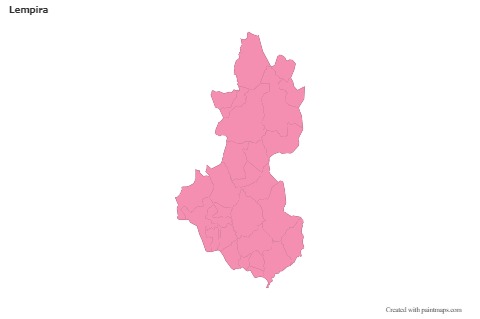 Mapas de muestra para Lempira (rosa,contorno)