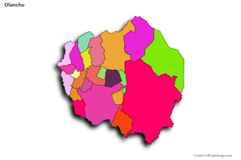 Sample Maps for Olancho (colored,shadowy)