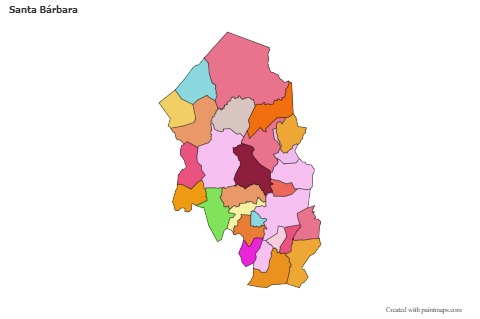 Sample Maps for Santa Bárbara (colored)