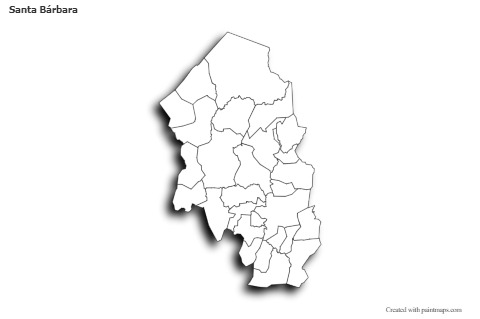 Sample Maps for Santa Bárbara (black-white,shadowy)