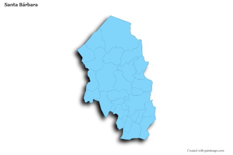 Sample Maps for Santa Bárbara (blue,outline,shadowy)