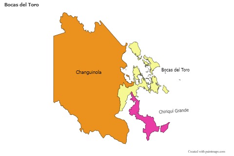 Sample Maps for Bocas del Toro (colored)