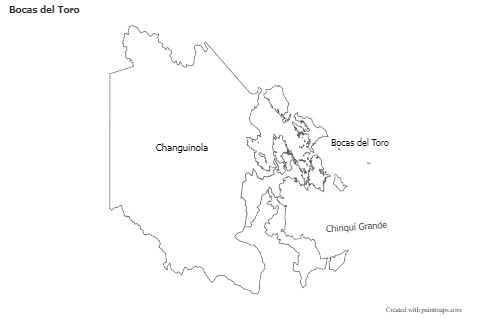 Sample Maps for Bocas del Toro (black-white)