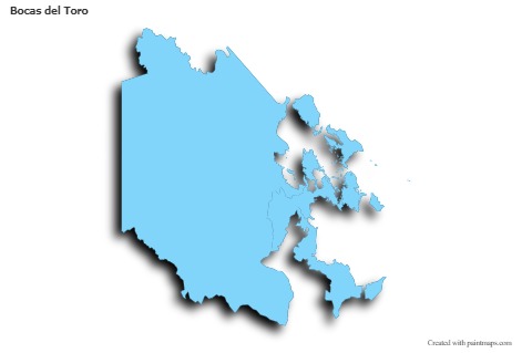 Sample Maps for Bocas del Toro (blue,outline,shadowy)