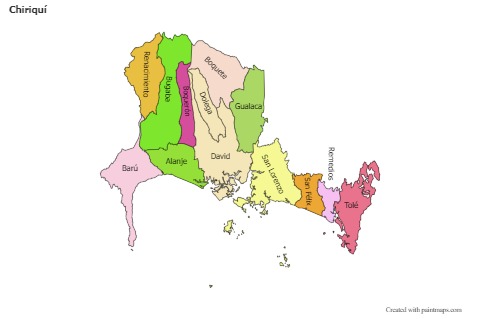 Sample Maps for Chiriquí (colored)
