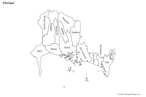 Sample Maps for Chiriquí (black-white)