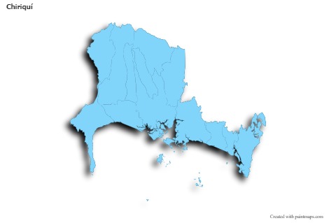 Sample Maps for Chiriquí (blue,outline,shadowy)