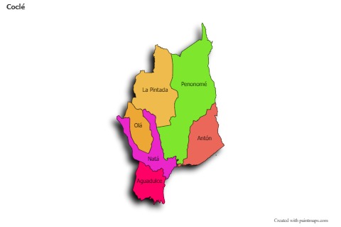 Sample Maps for Coclé (colored,shadowy)