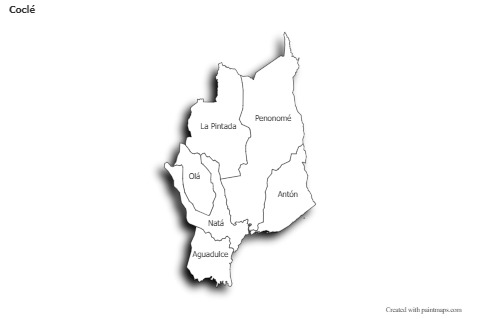Sample Maps for Coclé (black-white,shadowy)