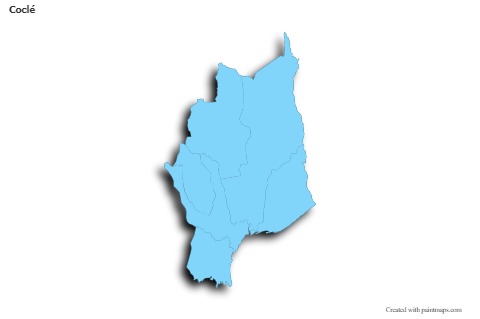 Sample Maps for Coclé (blue,outline,shadowy)