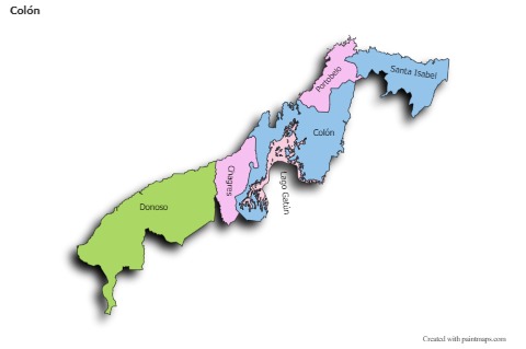 Mapas de muestra para Colón (coloreado,sombrío)
