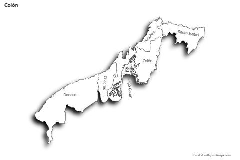Mapas de muestra para Colón (blanco-negro,sombrío)