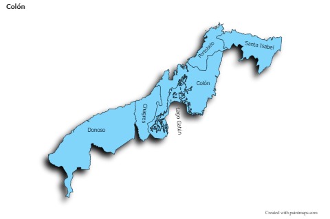 Mapas de muestra para Colón (azul,sombrío)