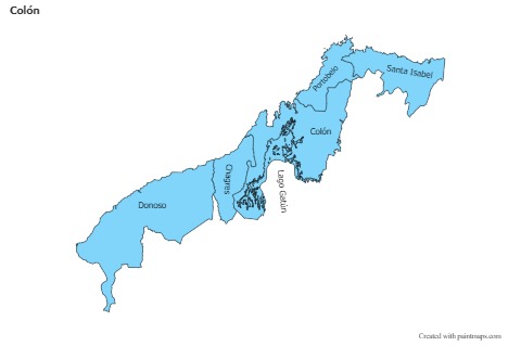 Mapas de muestra para Colón (azul)