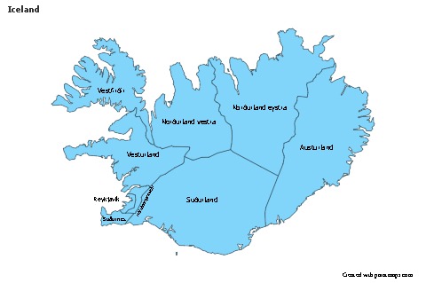 Contoh Peta untuk Islandia (biru)